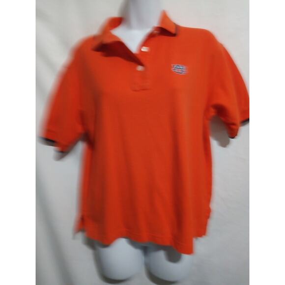 Club Colors Size M 100% Cotton Auburn University Short Sleeve Orange Polo - Picture 2 of 7